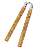 Nunchaku 12″ Wood with Dragon Carving