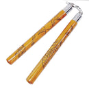 Nunchaku 12″ Wood with Dragon Carving