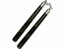 Nunchaku 12″ Black Wood with Carved Dragon