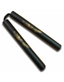 Nunchaku 12" Black Foam Rope with Gold Dragon