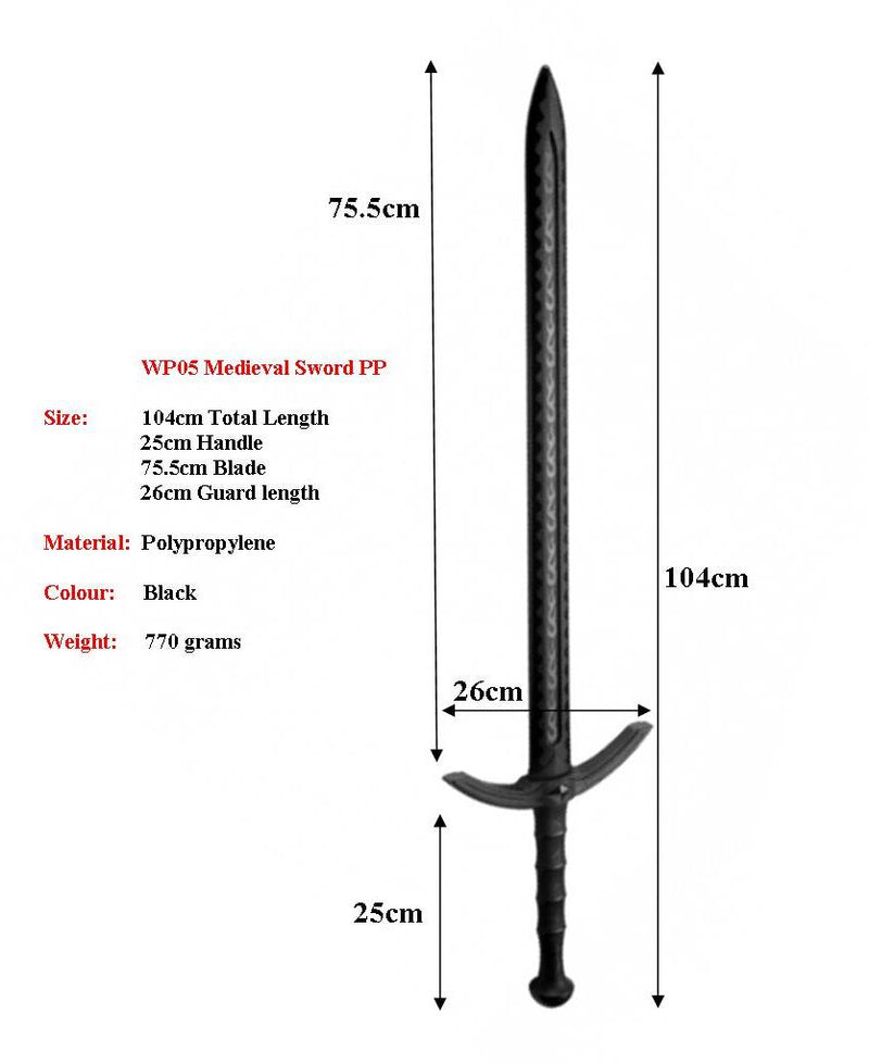 Backorder - Medieval Synthetic 104cm Sparring Longsword