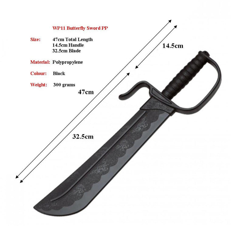 Polypropylene Butterfly Swords 47cm