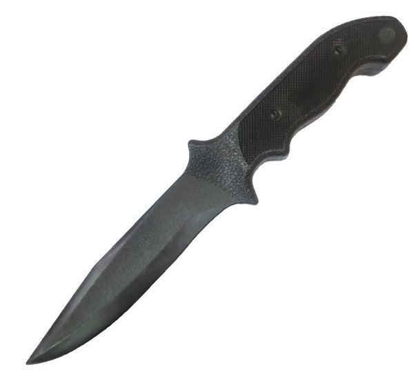 Rubber TPR Black Training Knife