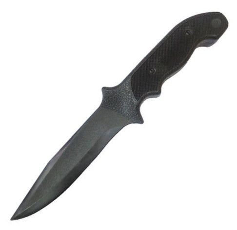 Rubber TPR Black Training Knife