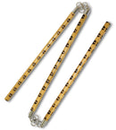 Rattan with Tiger Style Burn Marks Three Sectional Staff