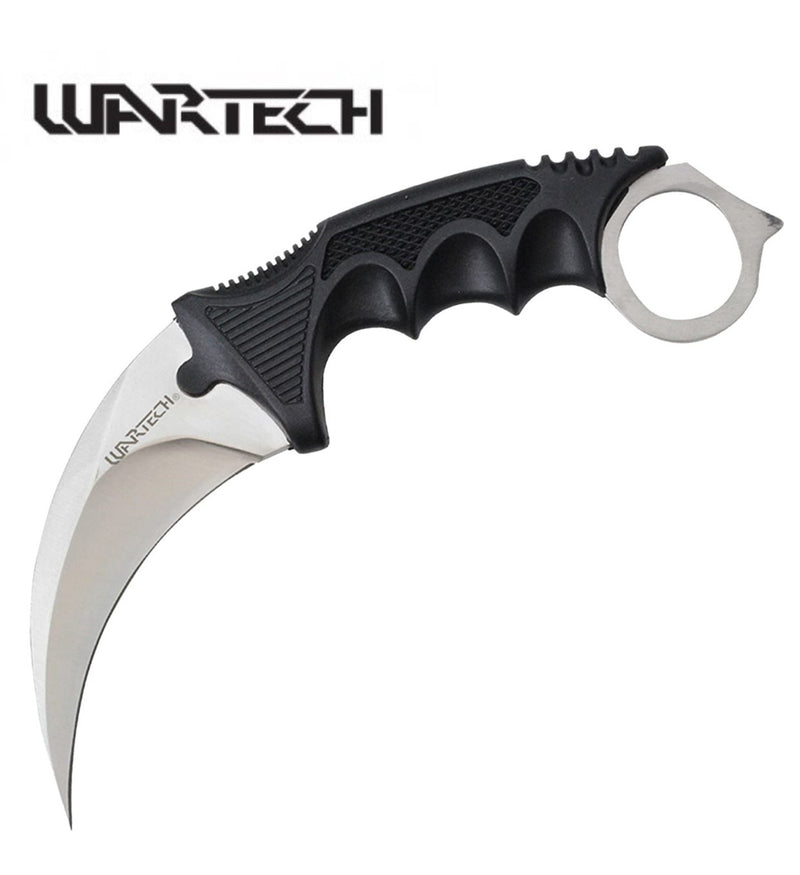 Wartech 7.5″ Blk/Silver Karambit Knife