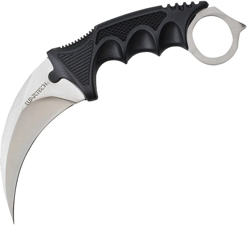 Wartech 7.5″ Blk/Silver Karambit Knife