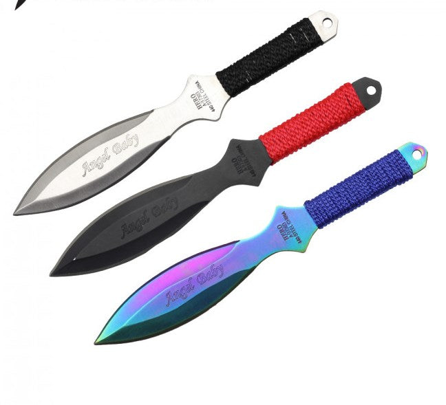 Aeroblades 3 Piece Assorted Angel Baby Throwing Knives 6.5″