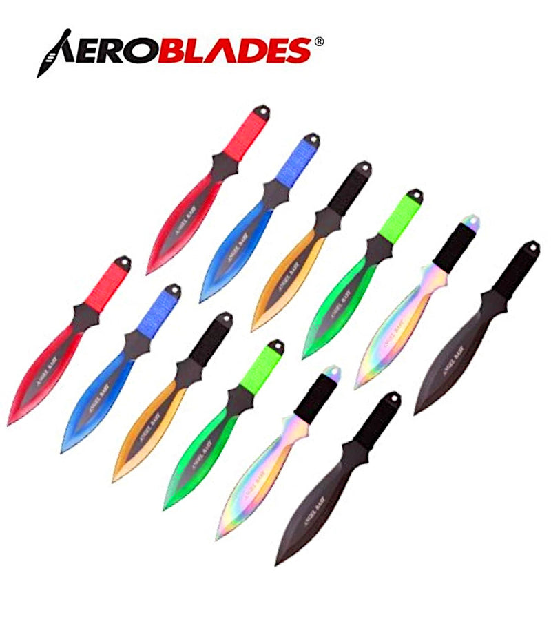 Aeroblades 12 Piece  Astd Angel Baby Throwing Knife Set 9"