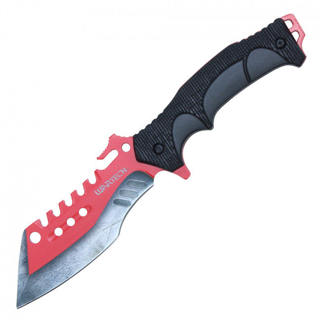 Wartech 9 1/2" Red Tactical Combat Cleaver Knife