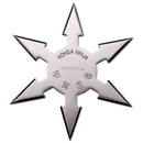 Backorder - Perfect Point 6 Point Silver Kohga Ninja Throwing Star 4"
