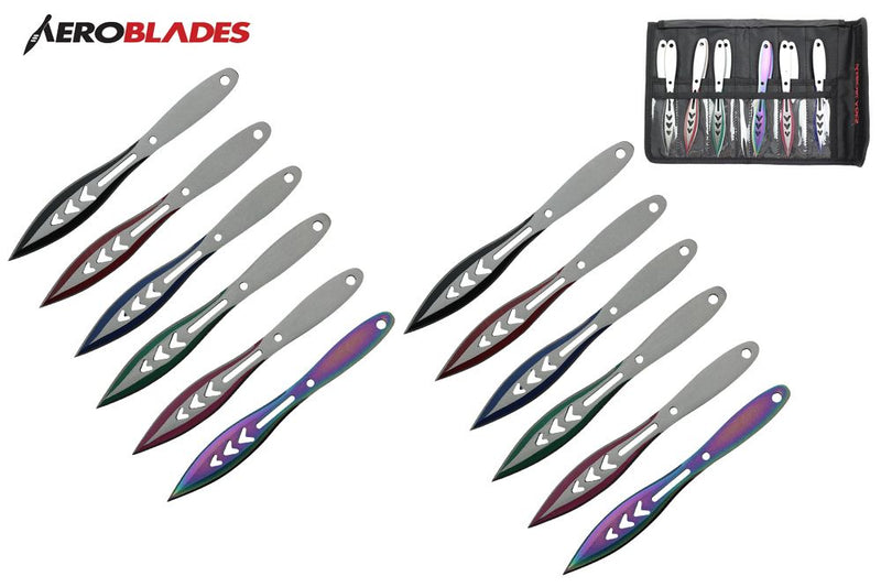 Aeroblades 12 Piece Two-Tone Star Wars Throwing Knives 6.5″
