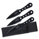 Perfect Point Black Arrowpoint Throwing Knife Set 6.5″
