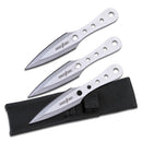 Perfect Point Silver Arrowpoint Throwing Knife Set 6.5″