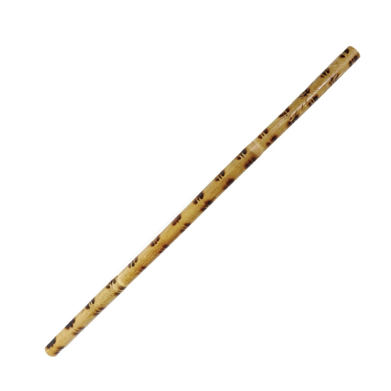 Rattan Stick with Skin Carved and Burnt 28 inch