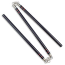 Blk Three Sectional Staff Red Grooves